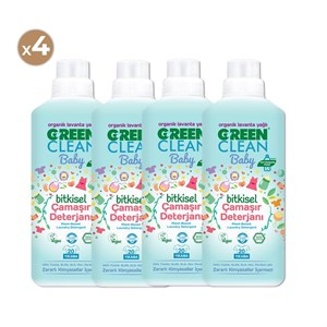 Green Clean Baby Bitkisel Çamaşır Deterjanı 1000 ml (4'lü Paket)