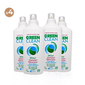 Green Clean Bitkisel Çamaşır Deterjanı 1000 ml (4'lü Paket)