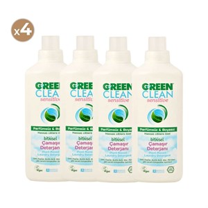 Green Clean Sensitive Bitkisel Çamaşır Deterjanı 1000 ml (4'lü Paket)