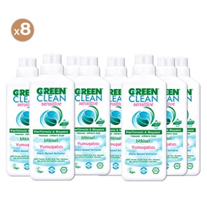 Green Clean Sensitive Bitkisel Yumuşatıcı 1000 ml (8'li Paket)